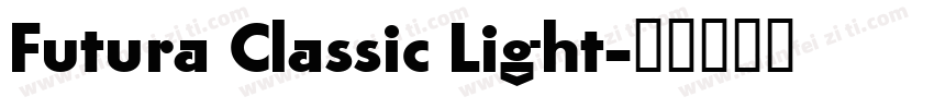 Futura Classic Light字体转换